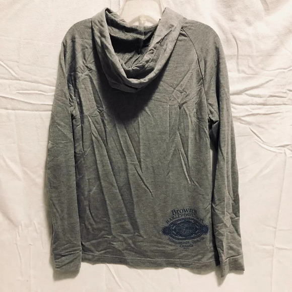 Harley Davidson Hooded  Sweatshirt Size Small Grey Pullover - Picture 10 of 16
